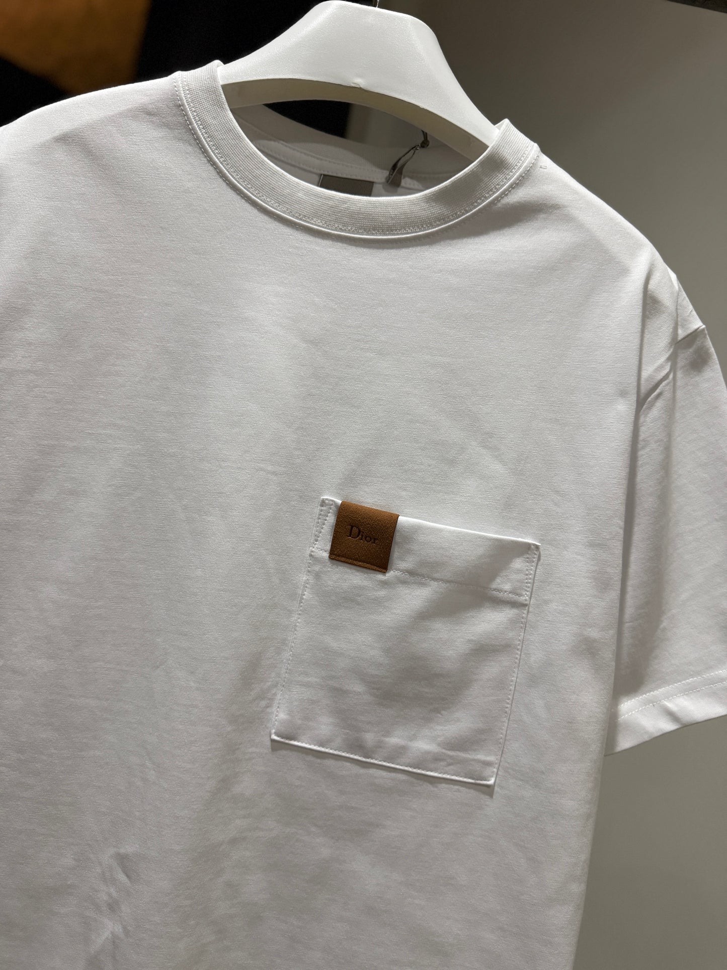 Dior Pocket Relaxed Fit T-Shirt (White)