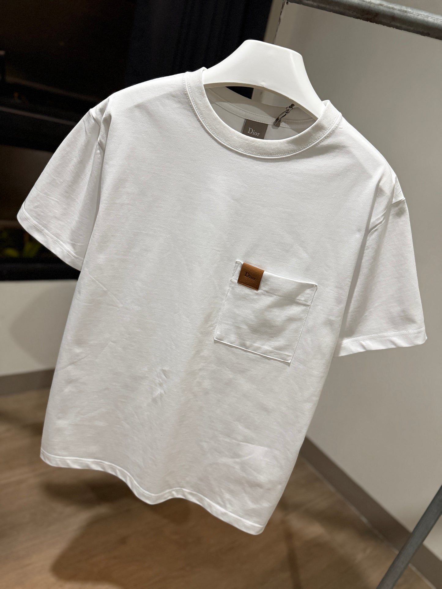 Dior Pocket Relaxed Fit T-Shirt (White)