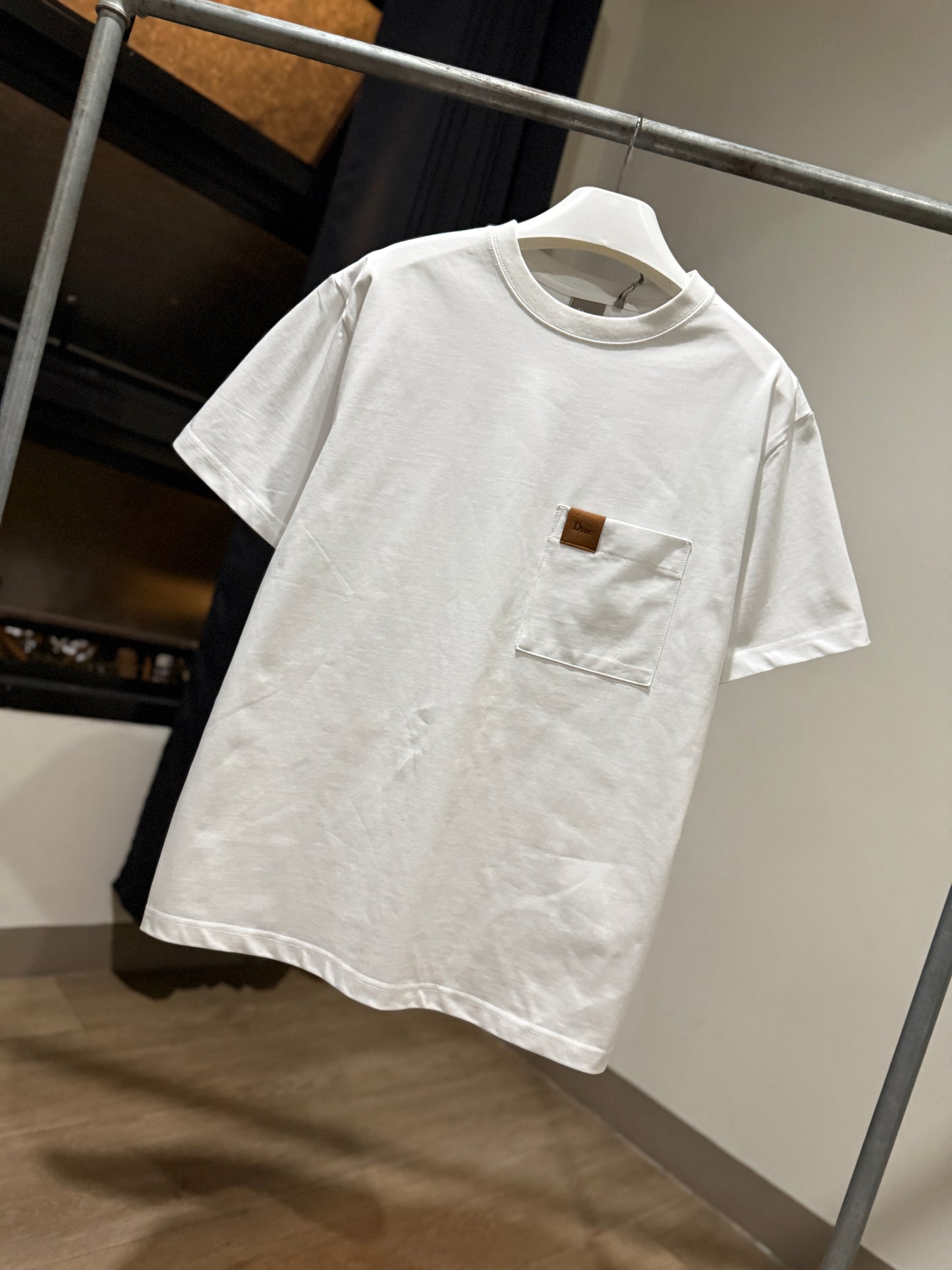 Dior Pocket Relaxed Fit T-Shirt (White)