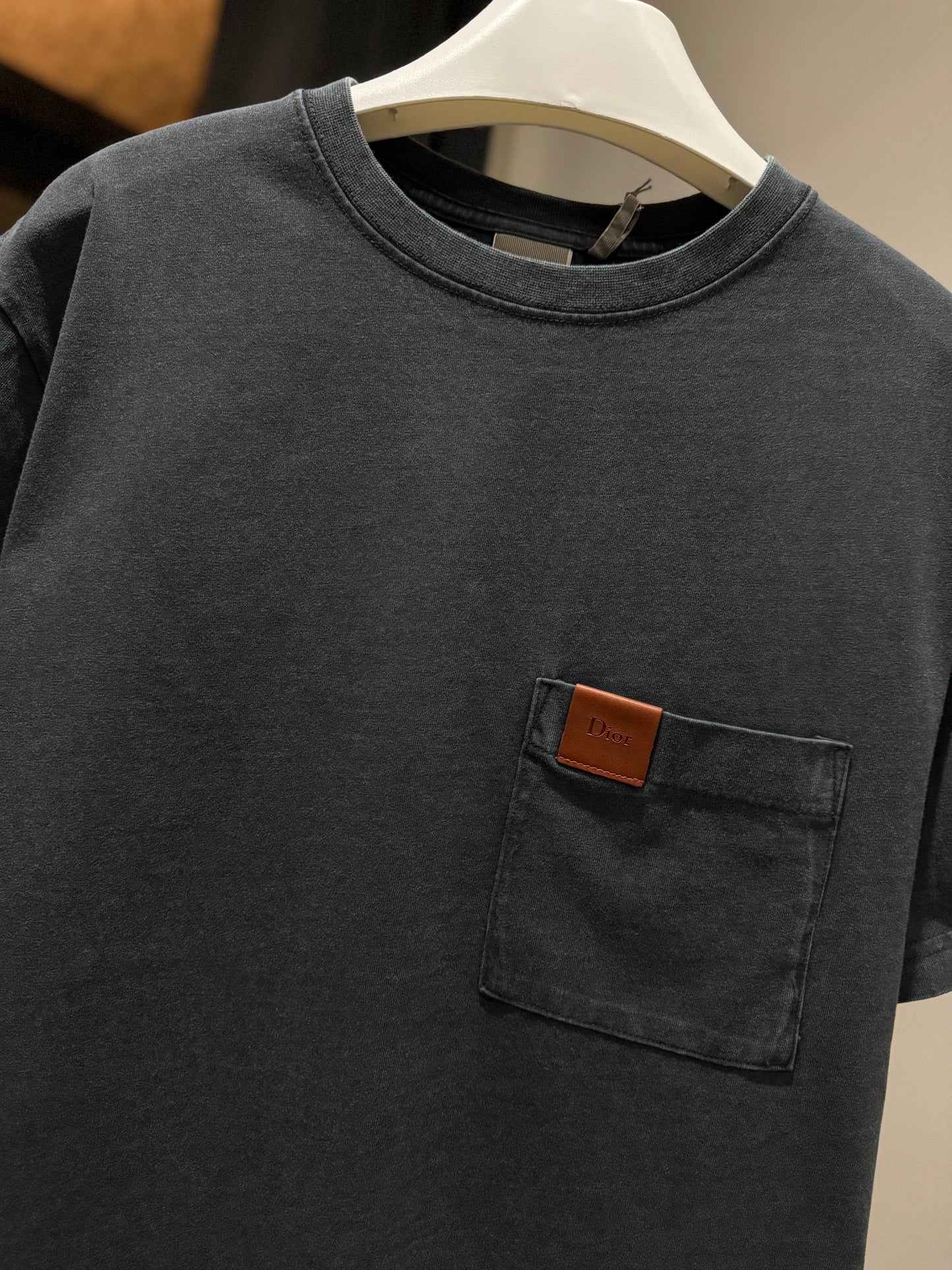 Dior Pocket Relaxed Fit T-Shirt (Gray)