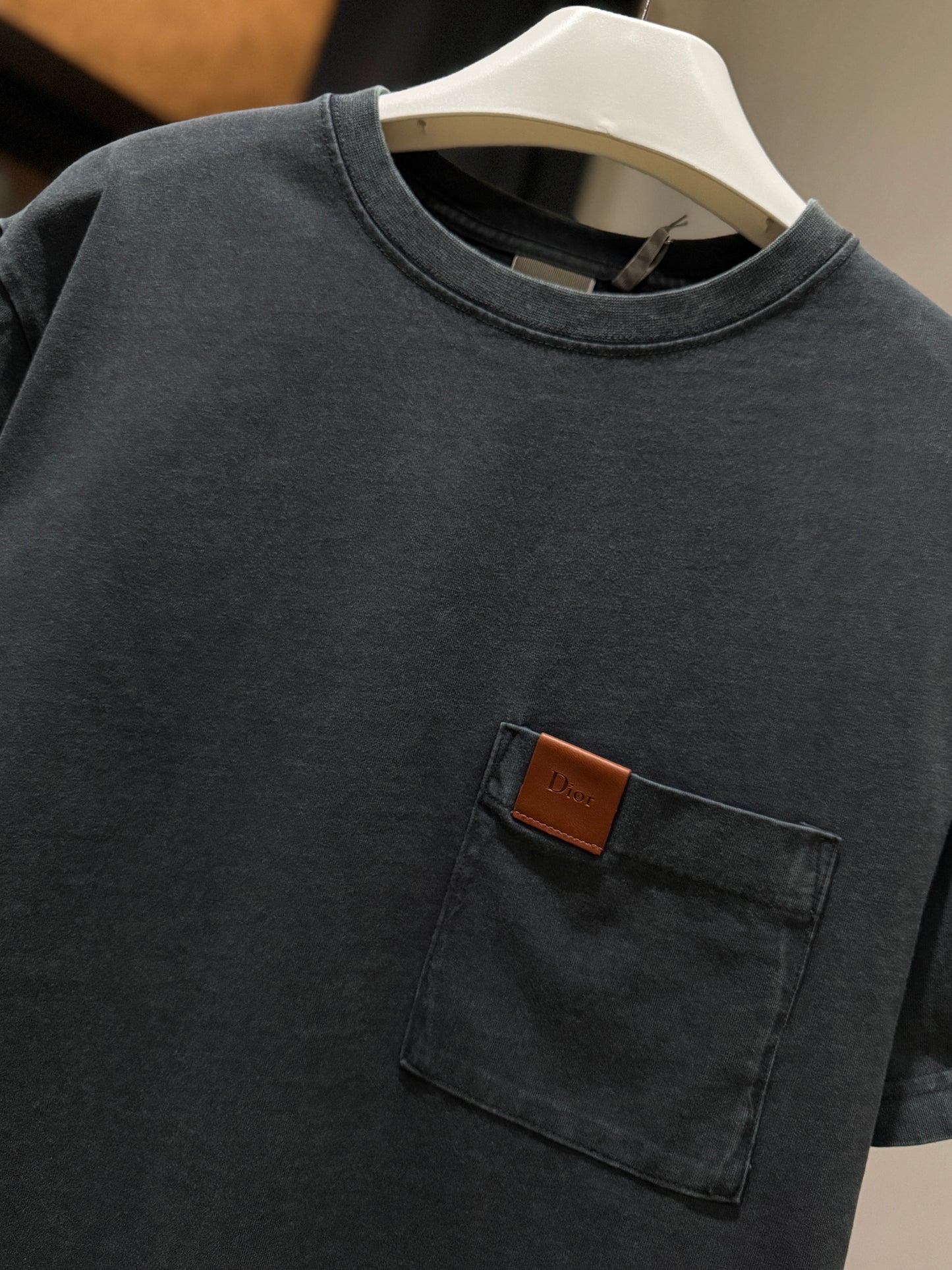 Dior Pocket Relaxed Fit T-Shirt (Gray)