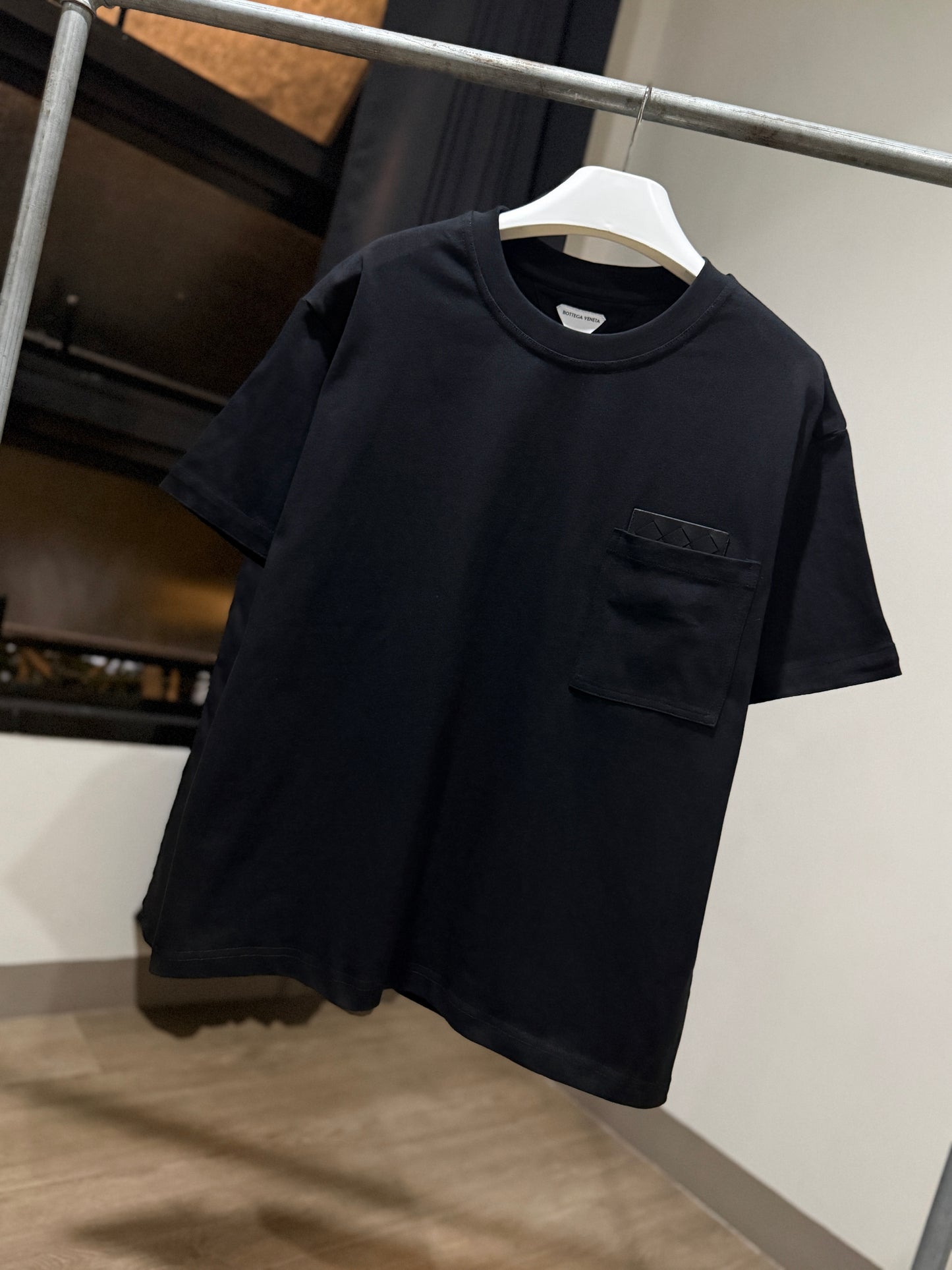 Bottega Veneta Pima Cotton T-Shirt (Black/Black)