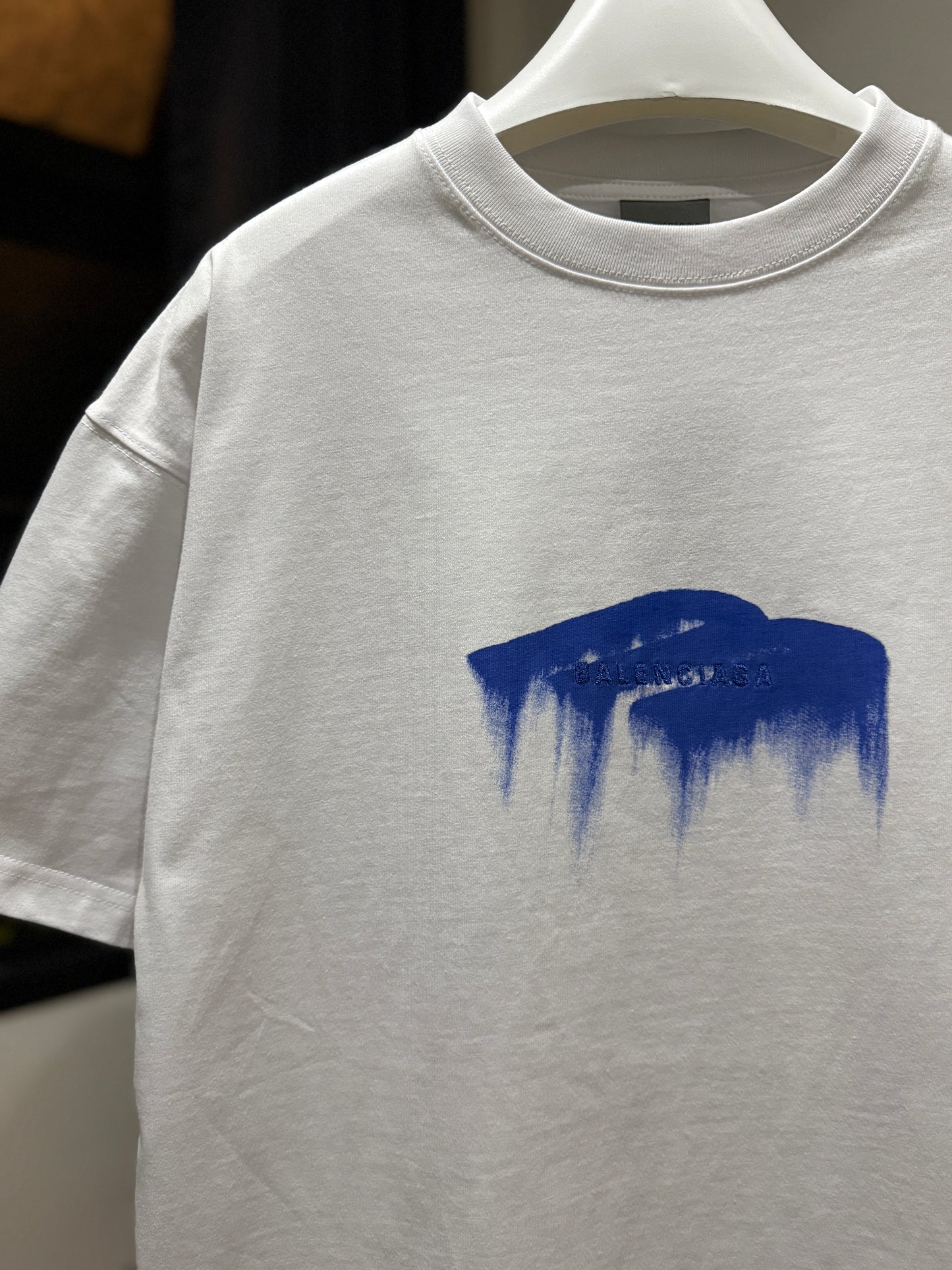 Balenciaga Wet Brushed T-Shirt (White/Oversized)