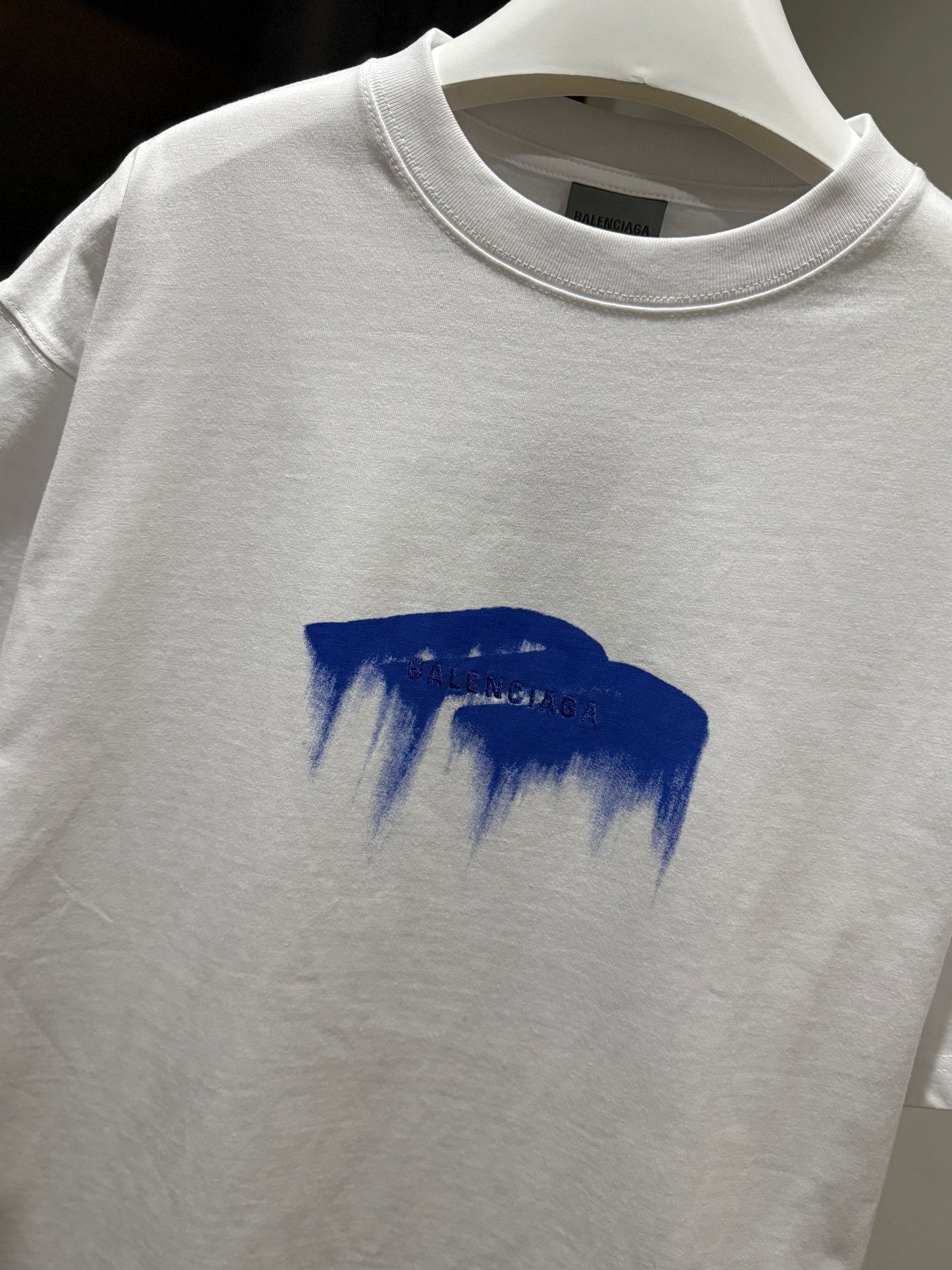 Balenciaga Wet Brushed T-Shirt (White/Oversized)