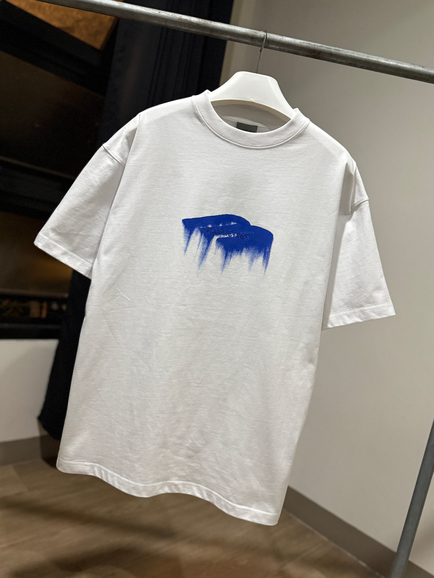 Balenciaga Wet Brushed T-Shirt (White/Oversized)