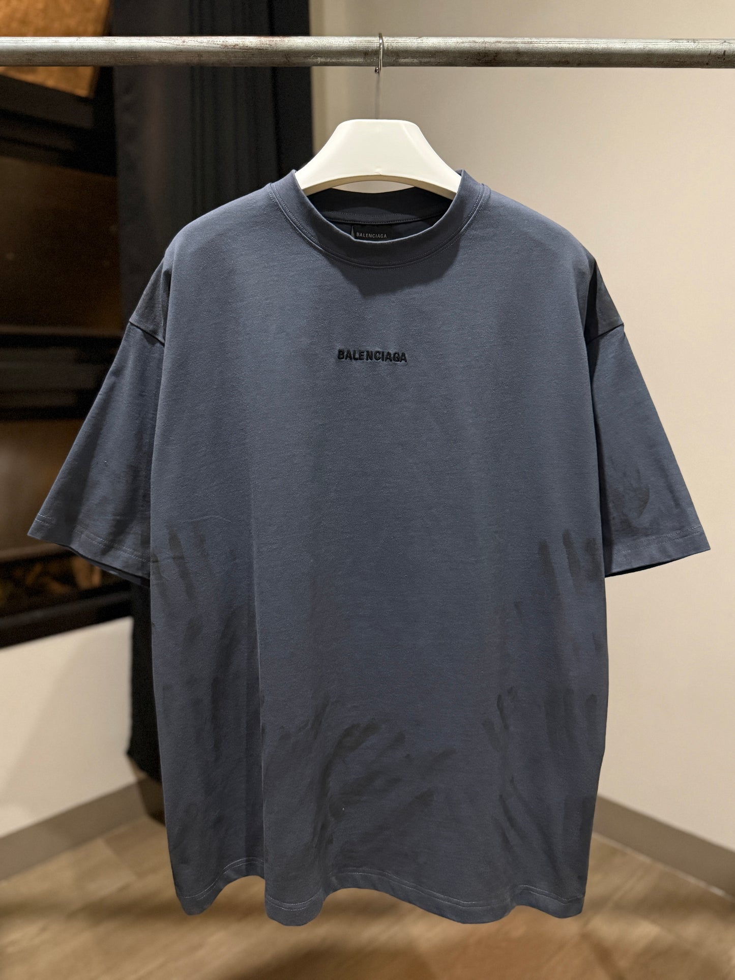 Balenciaga Back T-Shirt (Faded Blue)