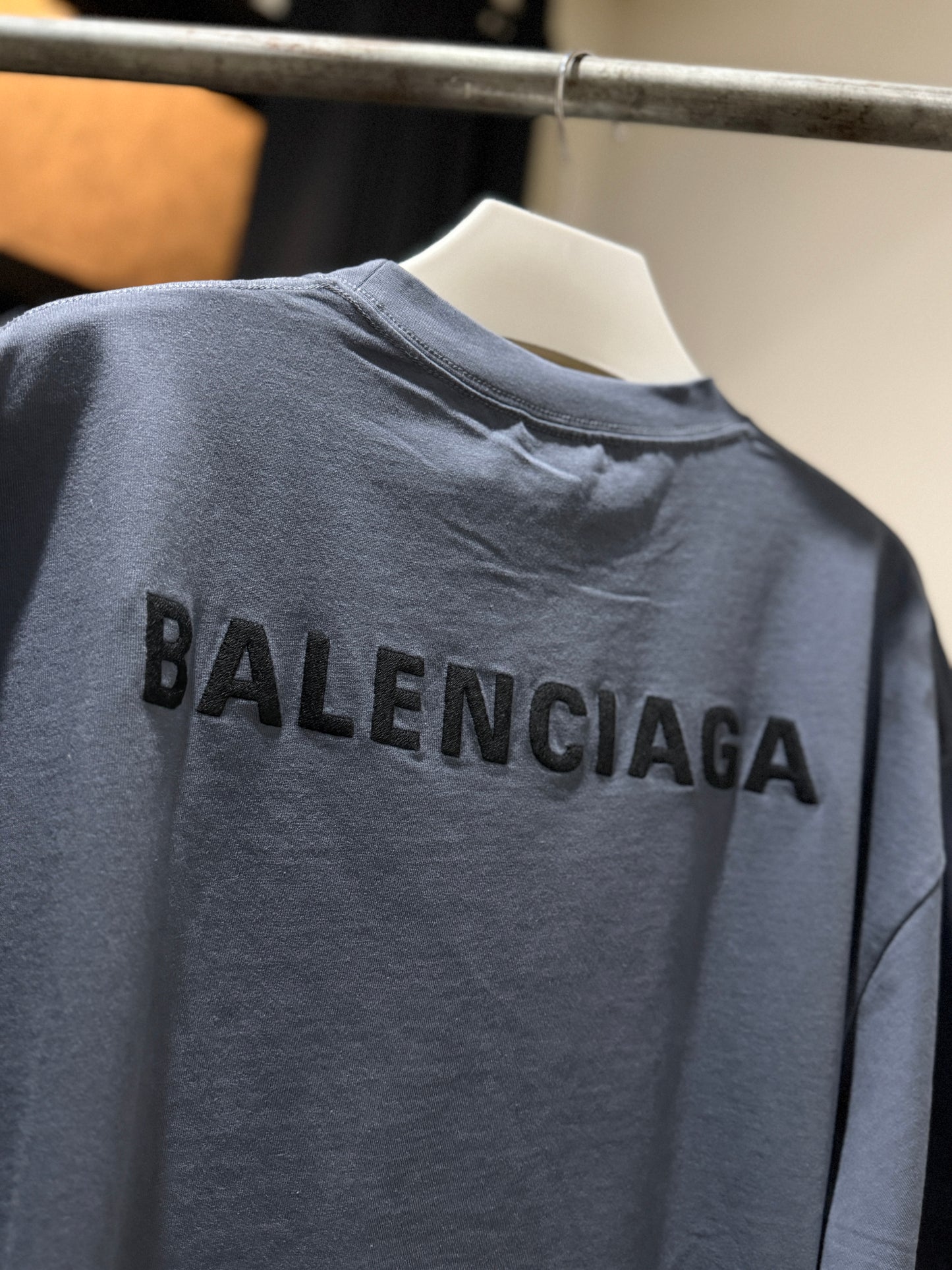 Balenciaga Back T-Shirt (Faded Blue)