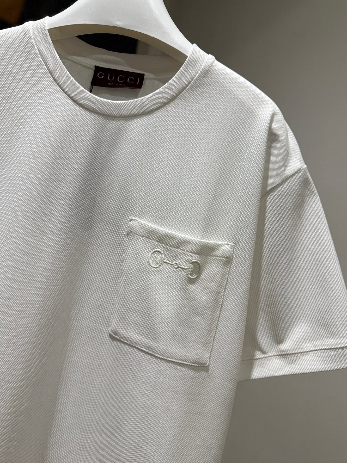 Gucci Pocket Piquet T-Shirt (White)