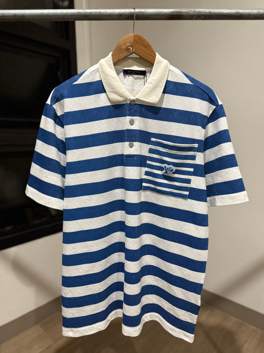 Louis Vuitton Monogram Striped Polo Shirt