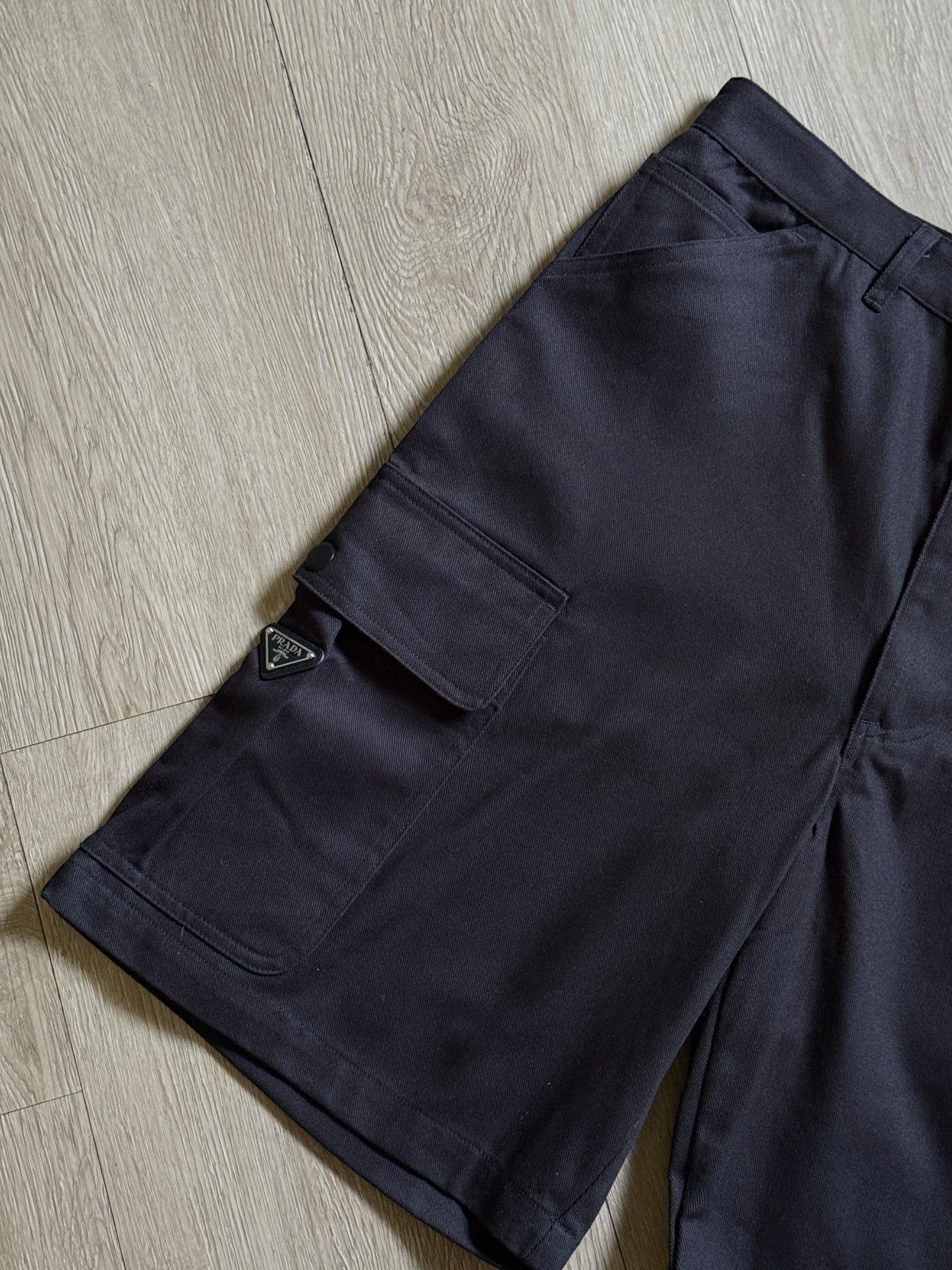 Prada Black Cotton Bermudas