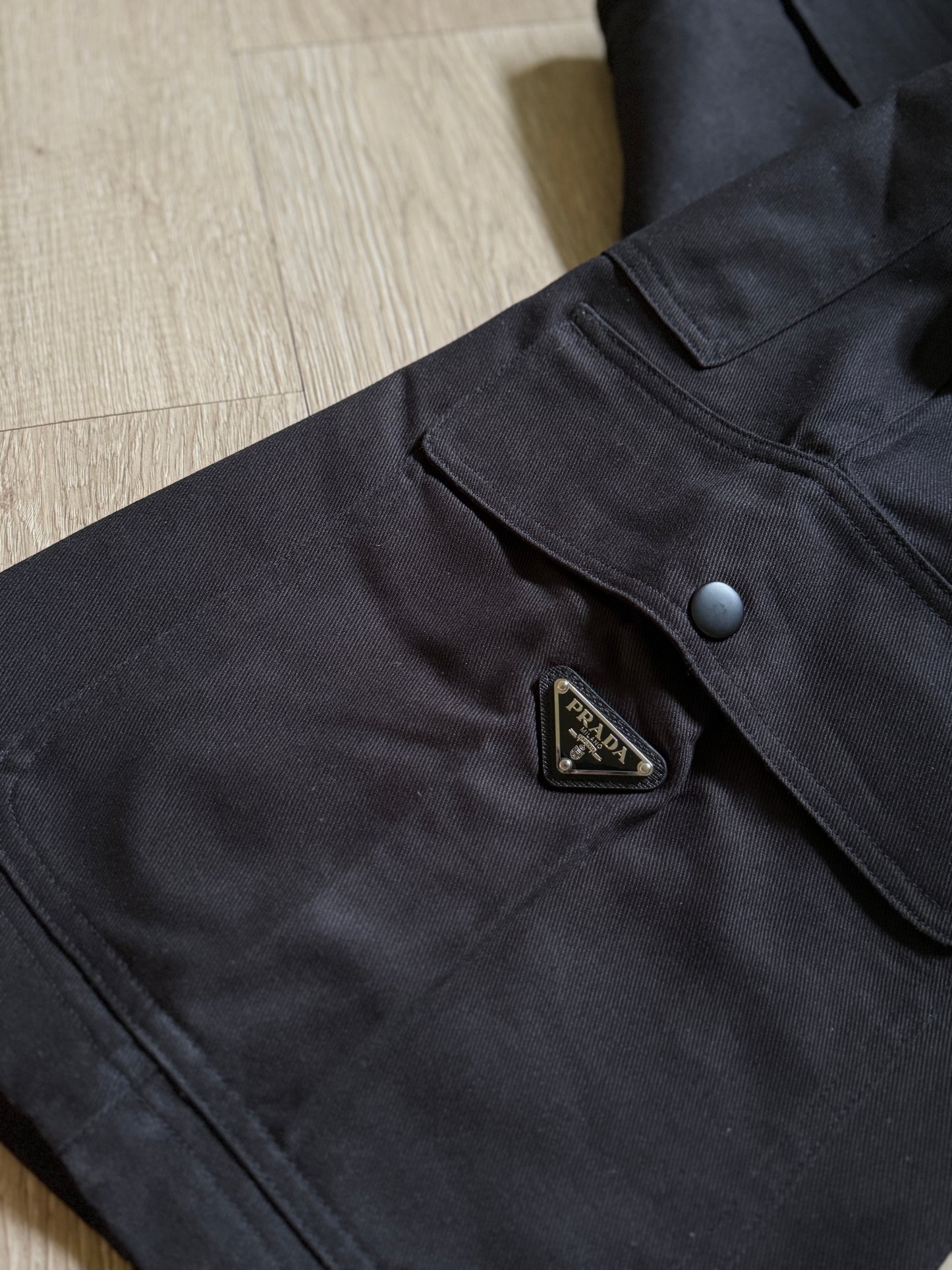 Prada Black Cotton Bermudas