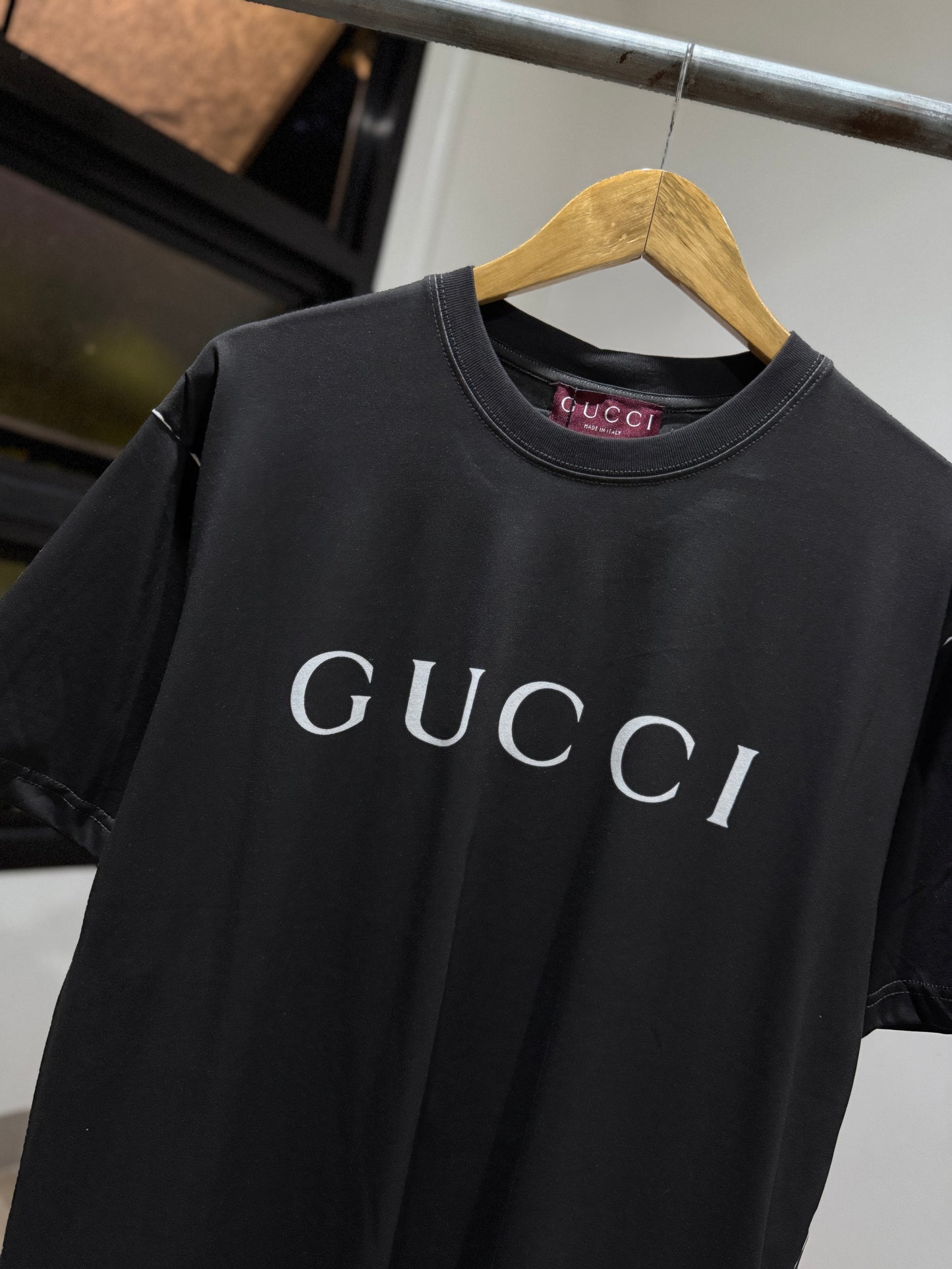 Gucci Printed Cotton T-Shirt (Black)
