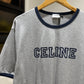 Celine Cotton T-Shirt (Grey/Navy)