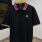 Moncler Piquet Polo Shirt (Black/Red)