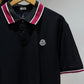 Moncler Piquet Polo Shirt (Black/Red)