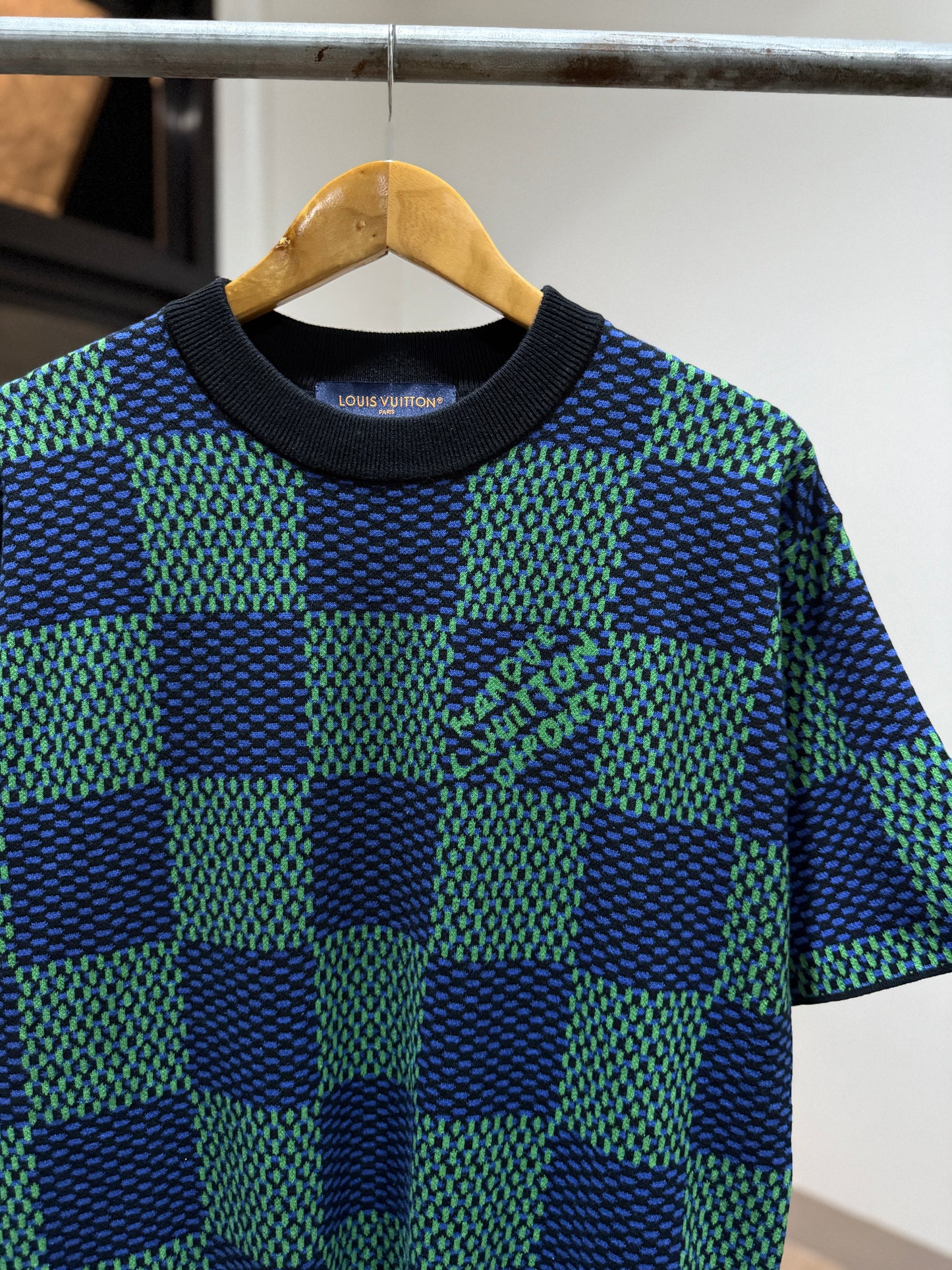 Louis Vuitton Jacquard Damier Cotton Crewneck