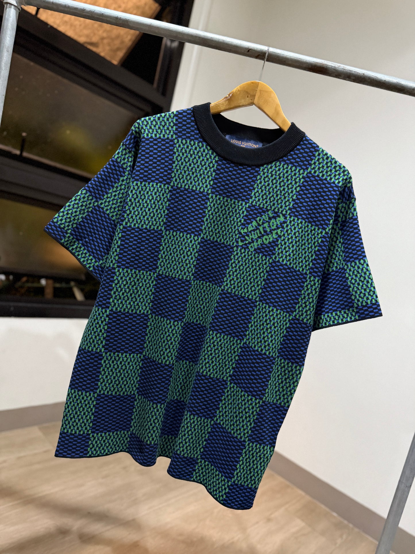 Louis Vuitton Jacquard Damier Cotton Crewneck