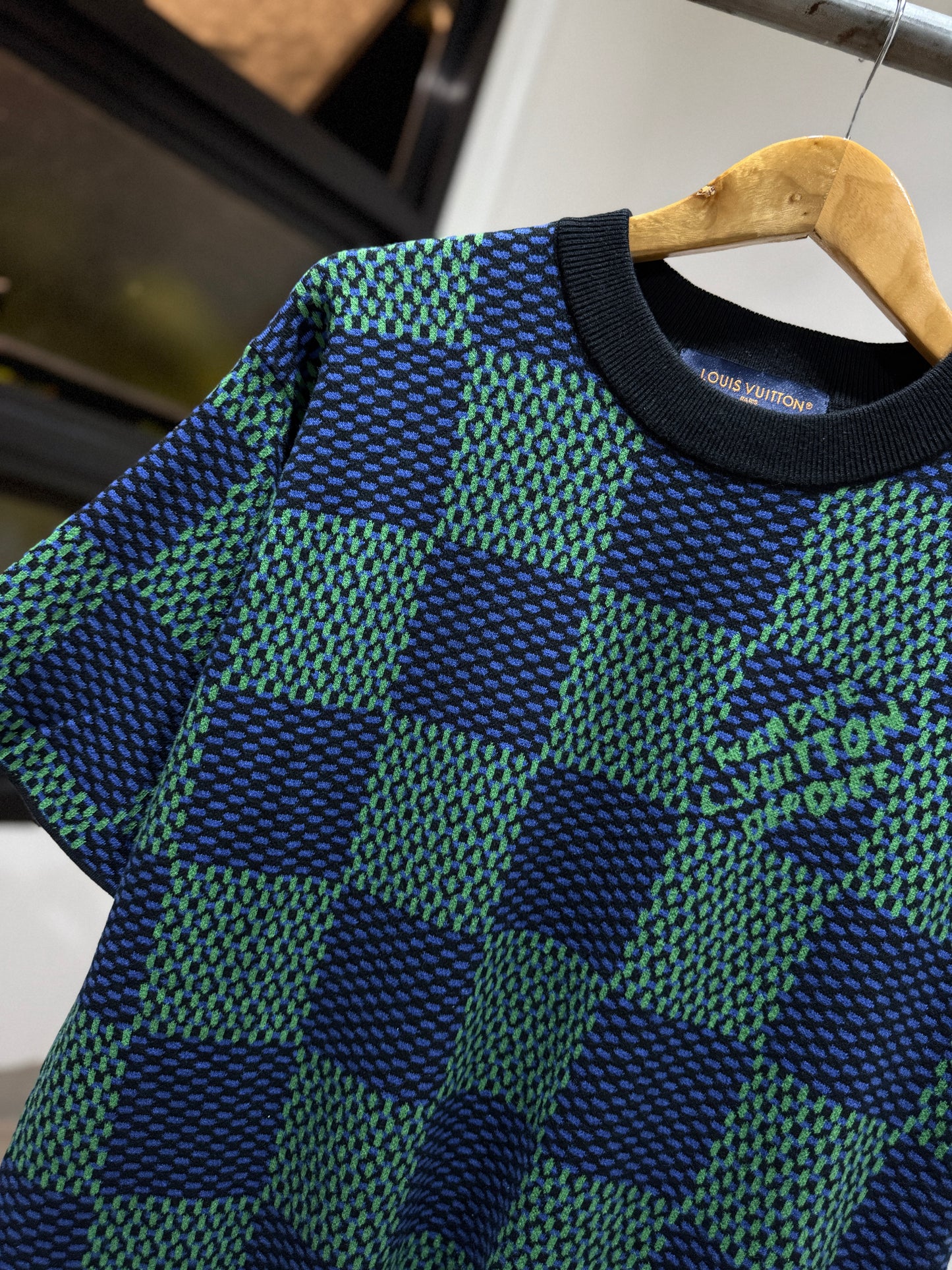 Louis Vuitton Jacquard Damier Cotton Crewneck