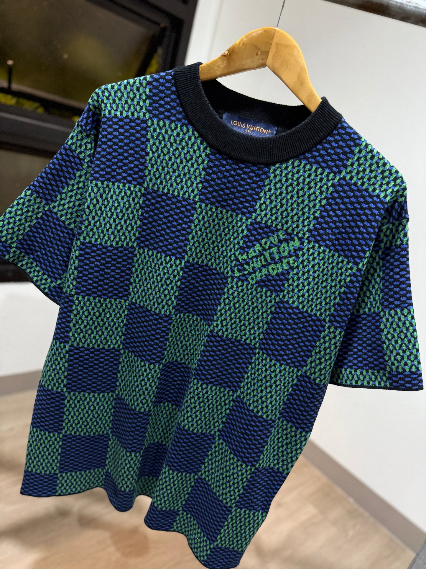 Louis Vuitton Jacquard Damier Cotton Crewneck