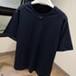 Prada Mid Logo Cotton T-Shirt (Navy)