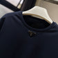 Prada Mid Logo Cotton T-Shirt (Navy)