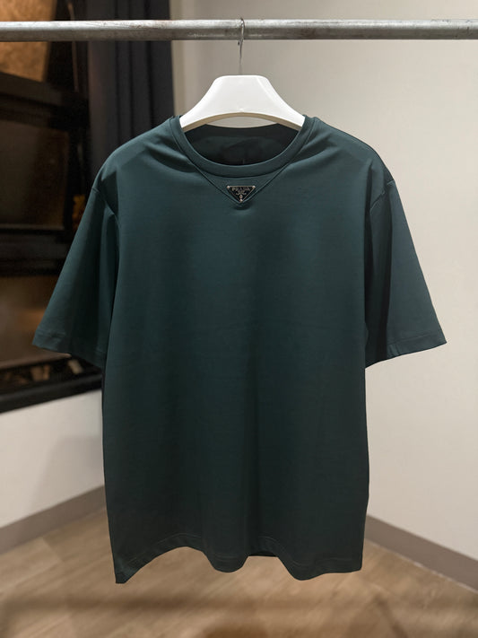Prada Mid Logo Cotton T-Shirt (Green)