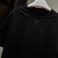 Prada Mid Logo Cotton T-Shirt (Black)