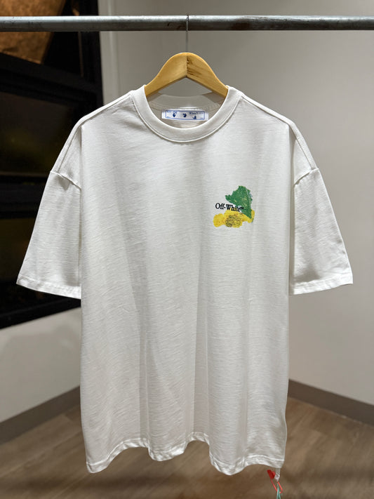 Off-White Brush Stroke Arrow Tee (Oversized/White)