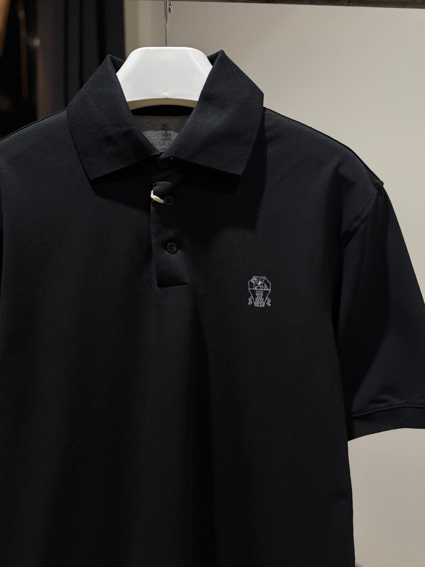 Brunello Cucinelli Pique Polo Shirt (Black)