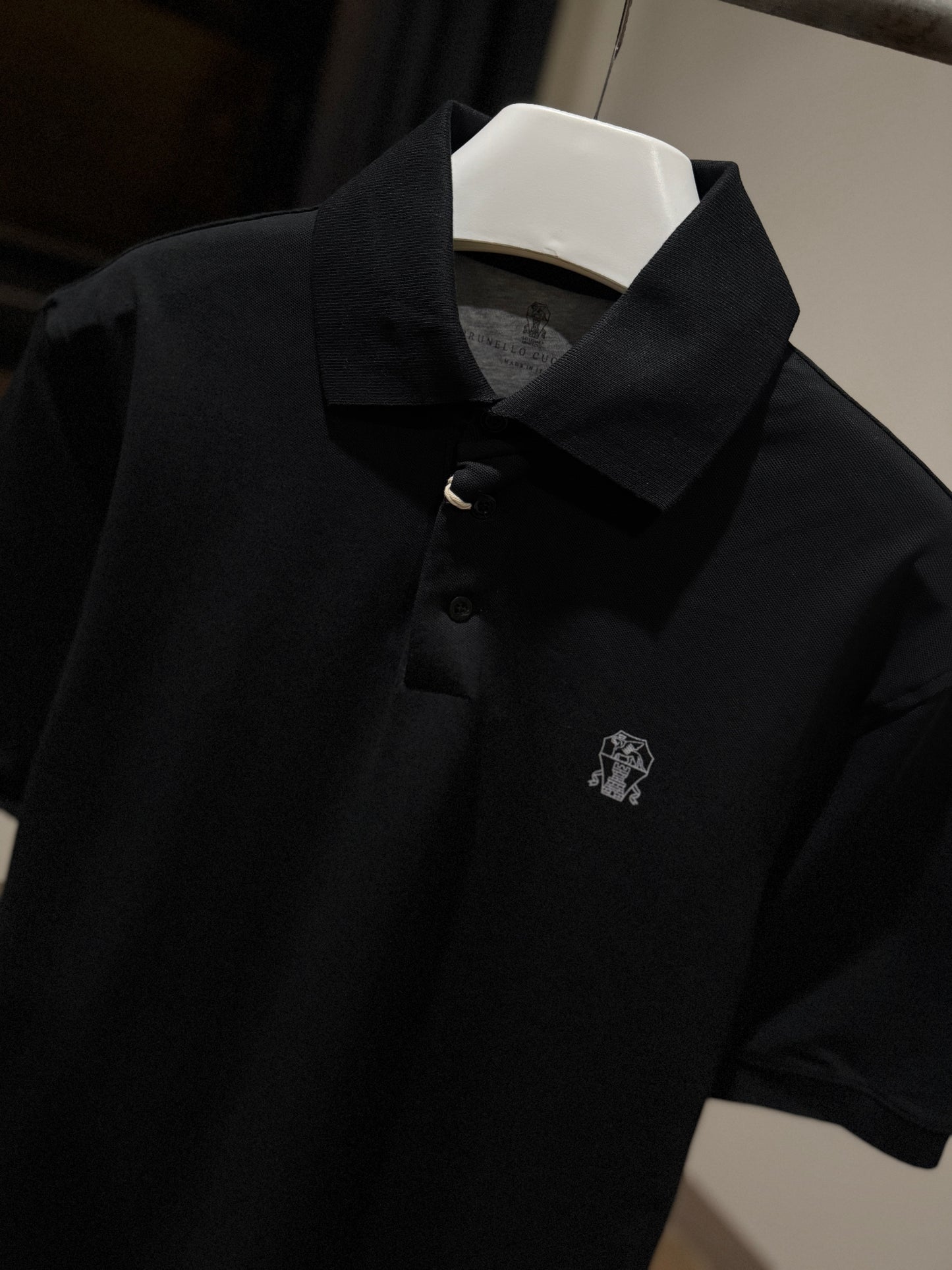 Brunello Cucinelli Pique Polo Shirt (Black)