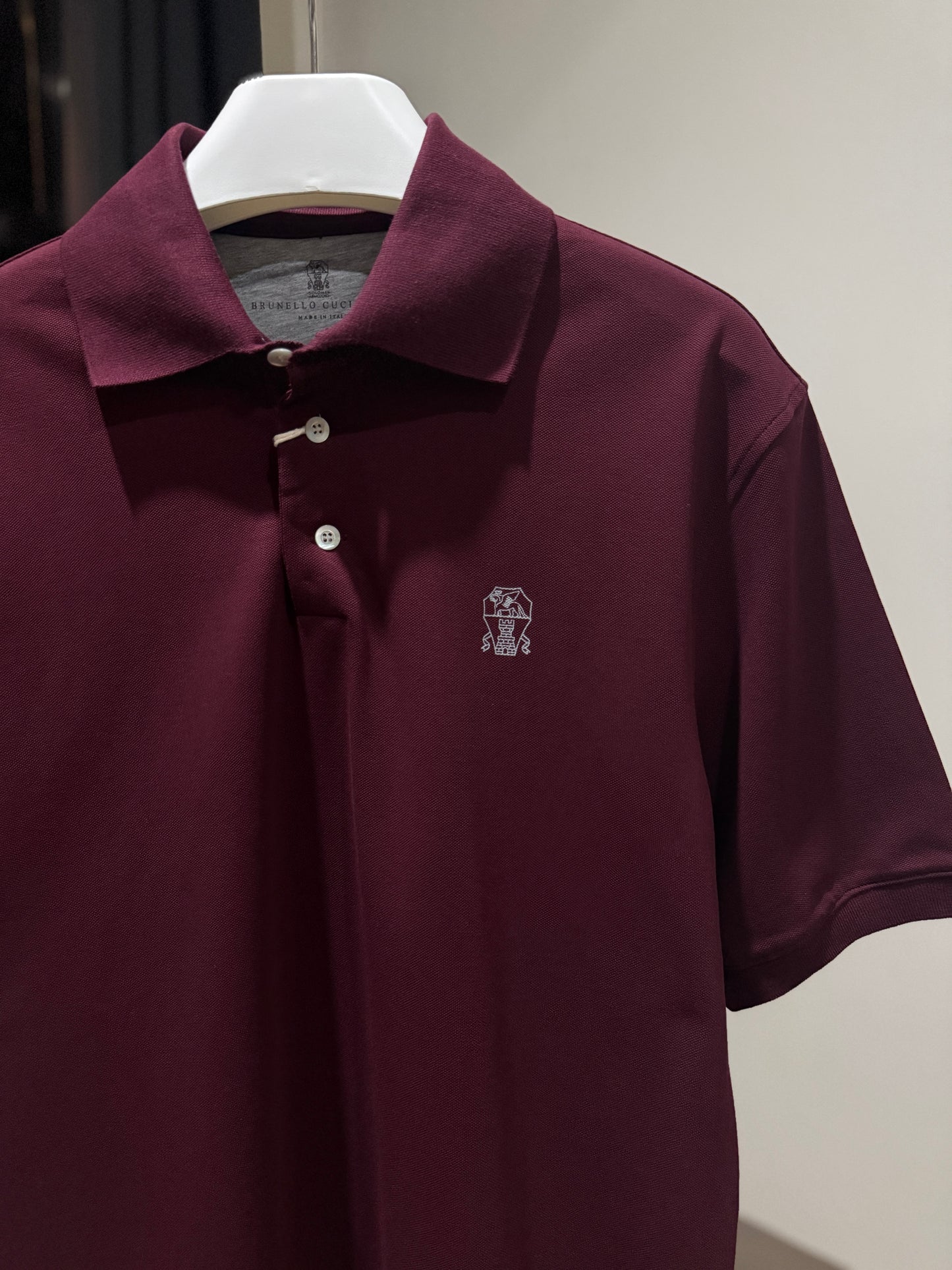Brunello Cucinelli Pique Polo Shirt (Maroon)