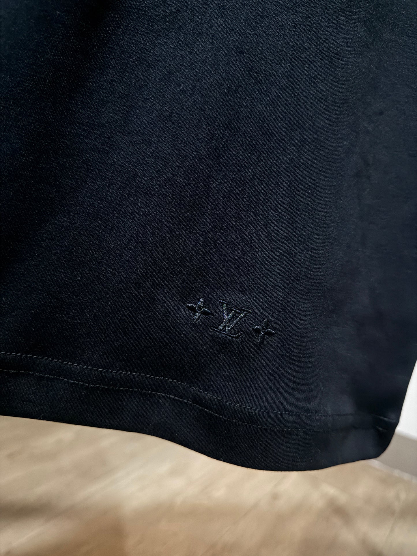 Louis Vuitton Embroidered Logo T-Shirt (Black)
