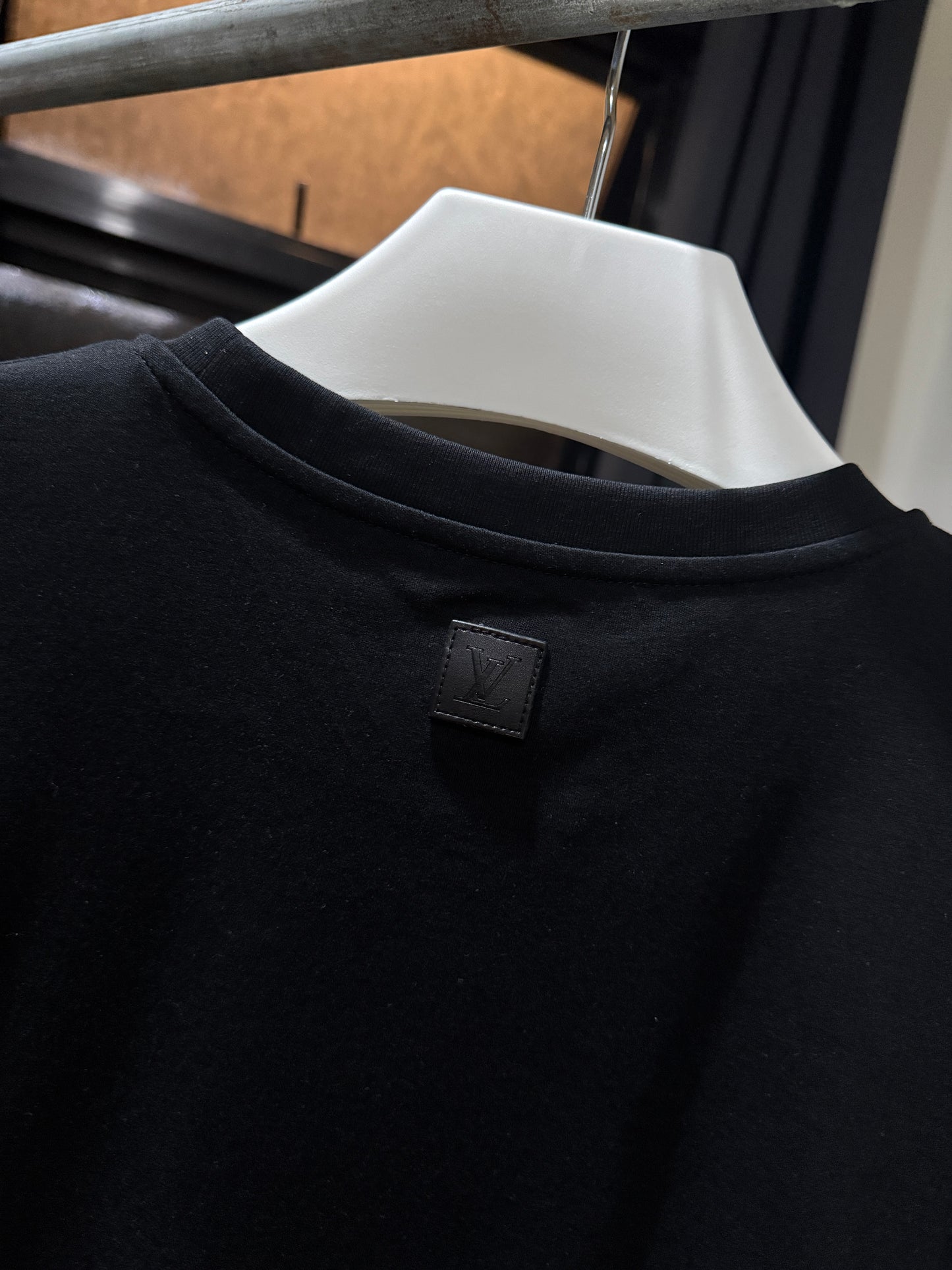 Louis Vuitton Embroidered Logo T-Shirt (Black)