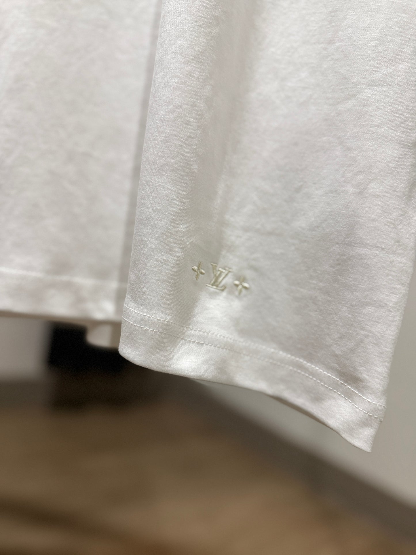 Louis Vuitton Embroidered Logo T-Shirt (White)