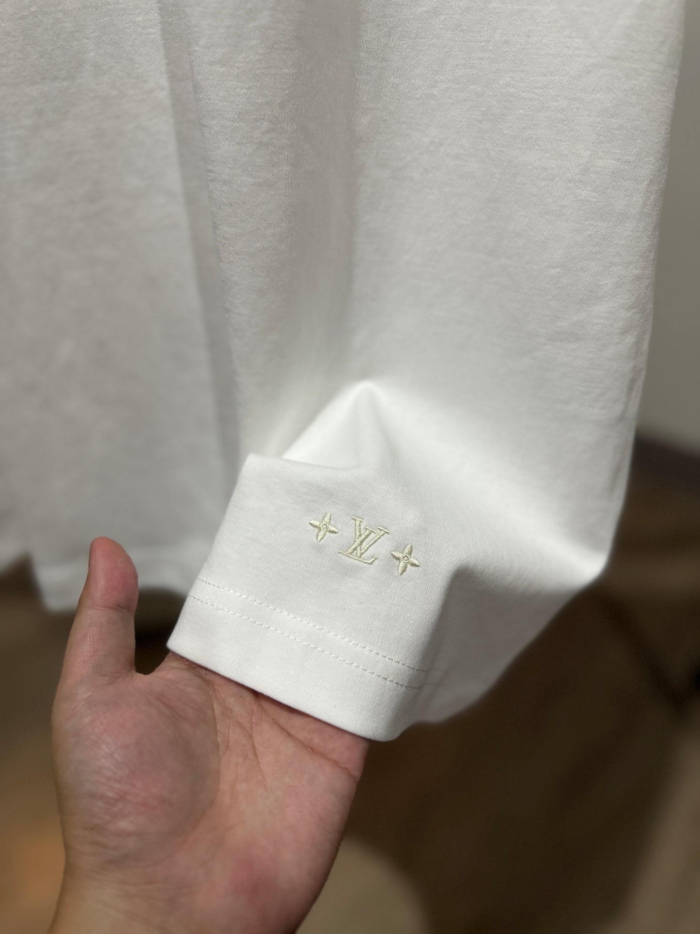 Louis Vuitton Embroidered Logo T-Shirt (White)