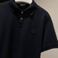 Moncler Logo Cotton Piquet Polo Shirt (Black)