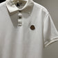 Moncler Logo Cotton Piquet Polo Shirt (White)