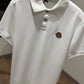 Moncler Logo Cotton Piquet Polo Shirt (White)