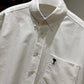 AMI de Coeur Embroidered Cotton Boxy Shirt (White)