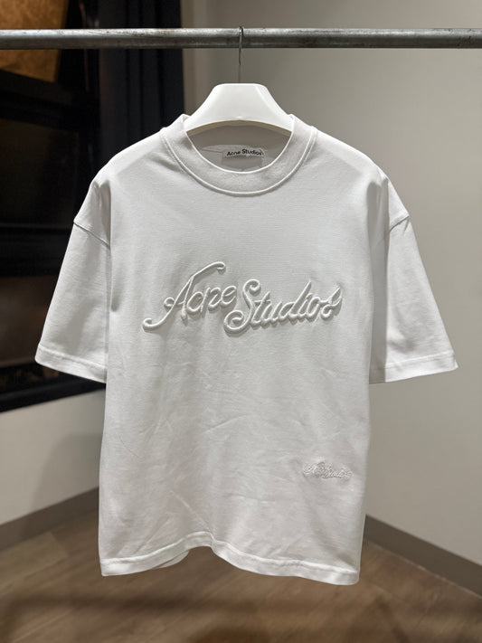 Acne Studios Embroidered Logo T-Shirt (White)