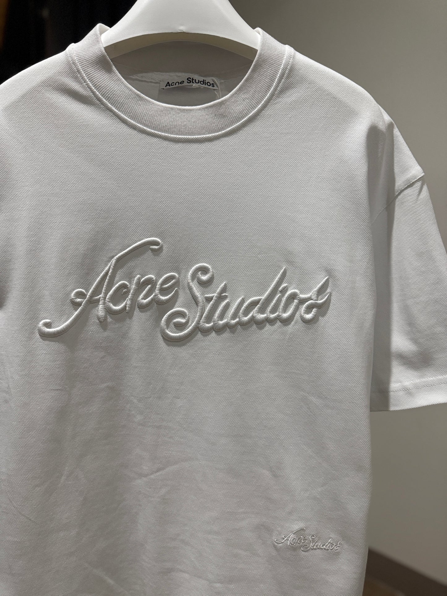 Acne Studios Embroidered Logo T-Shirt (White)