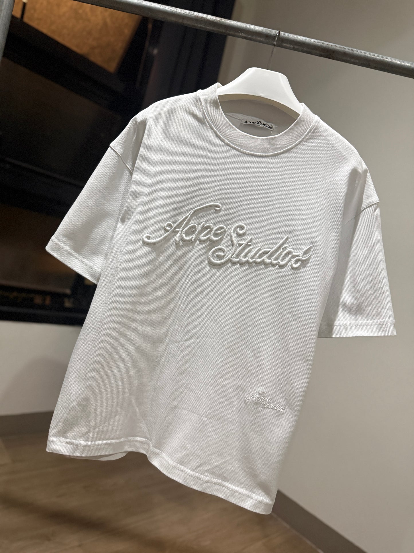 Acne Studios Embroidered Logo T-Shirt (White)