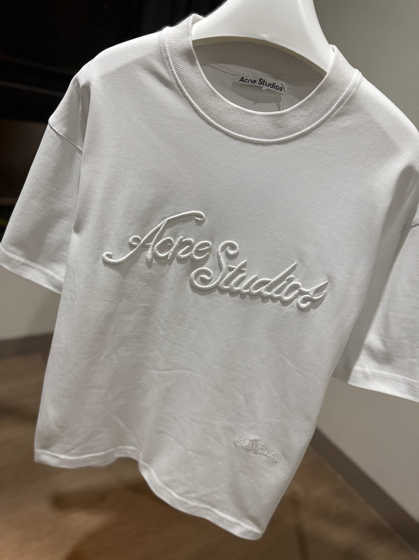 Acne Studios Embroidered Logo T-Shirt (White)