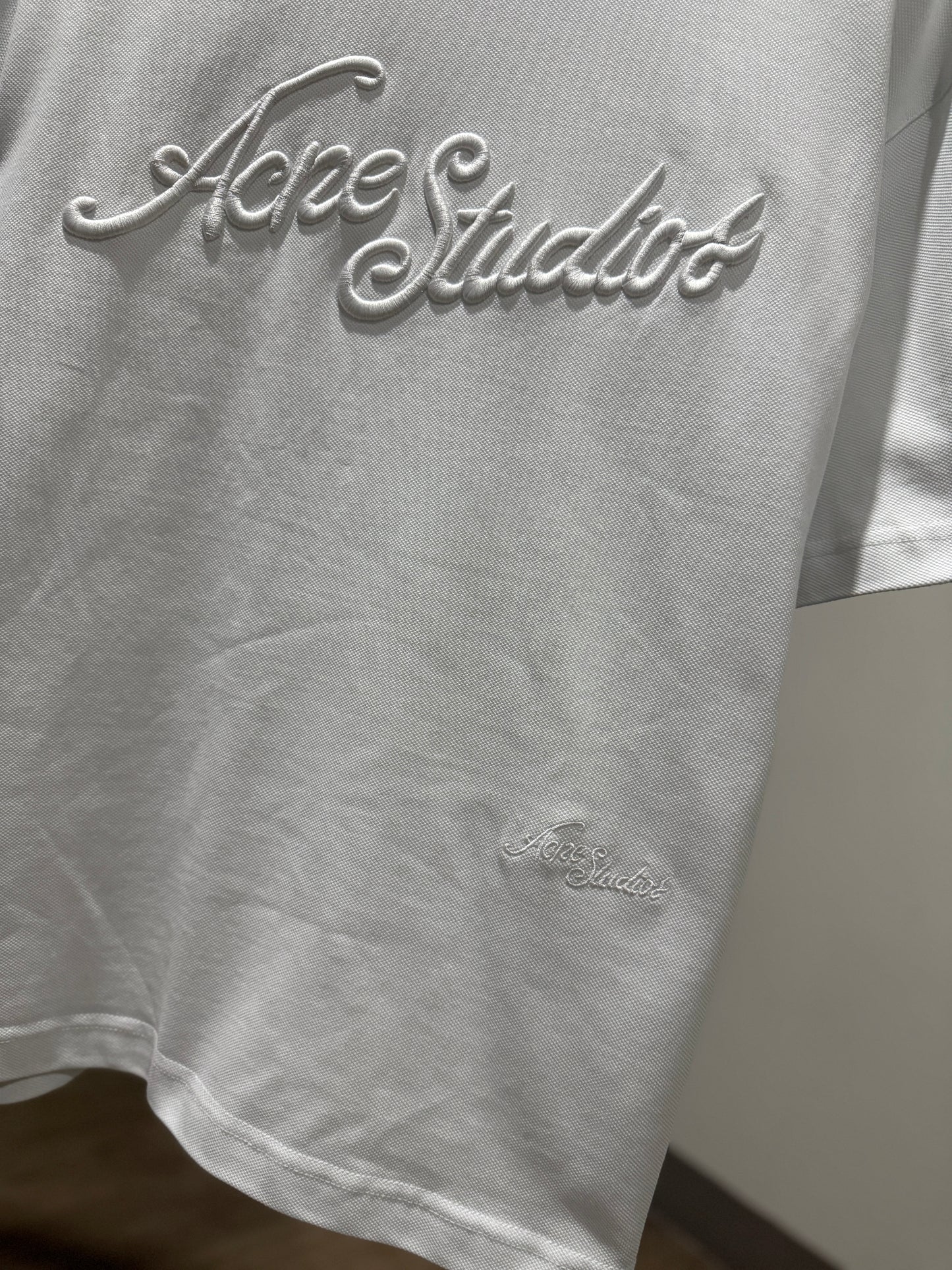 Acne Studios Embroidered Logo T-Shirt (White)