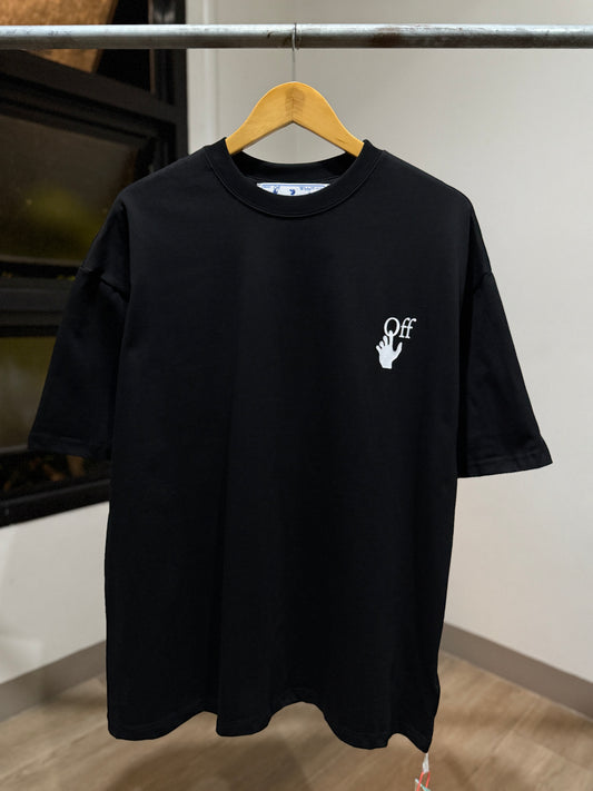 Off-White Gradient Pink Marker Tee (Oversized/Black)
