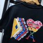 AMI Paris Painted T-Shirt (Black)