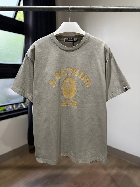 BAPE Overdye College Relaxed Fit Tee (Ivory)