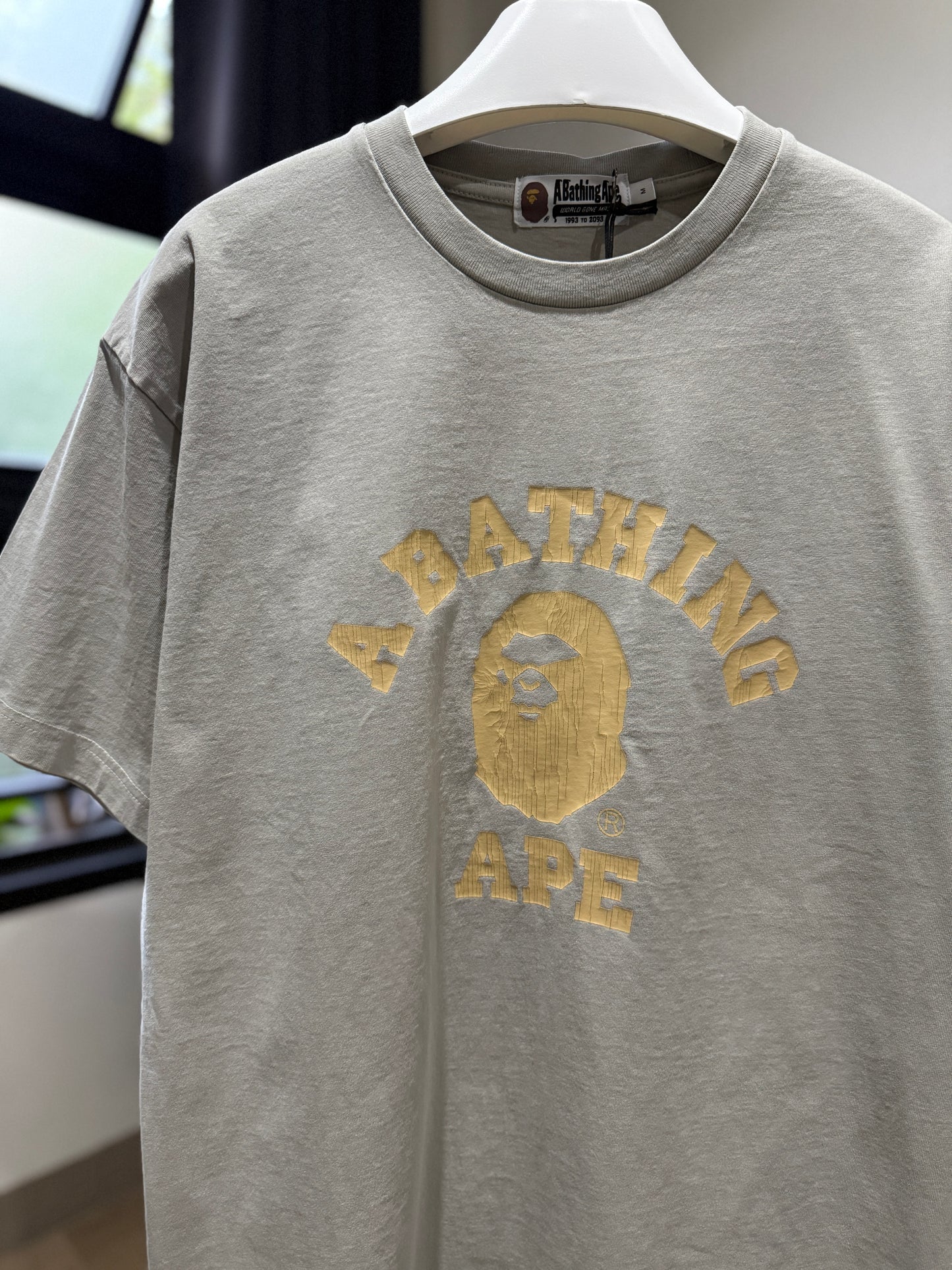 BAPE Overdye College Relaxed Fit Tee (Ivory)