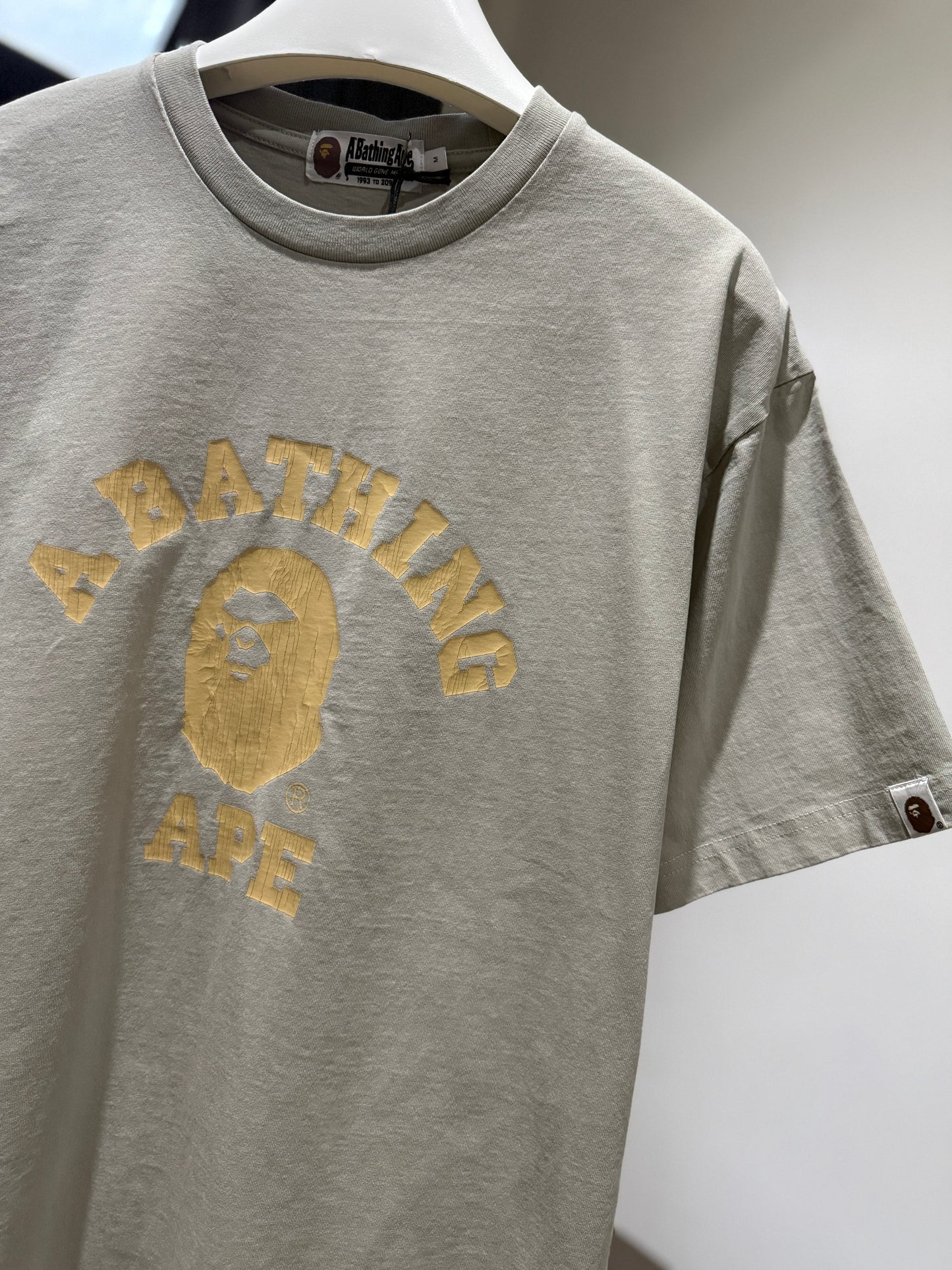 BAPE Overdye College Relaxed Fit Tee (Ivory)