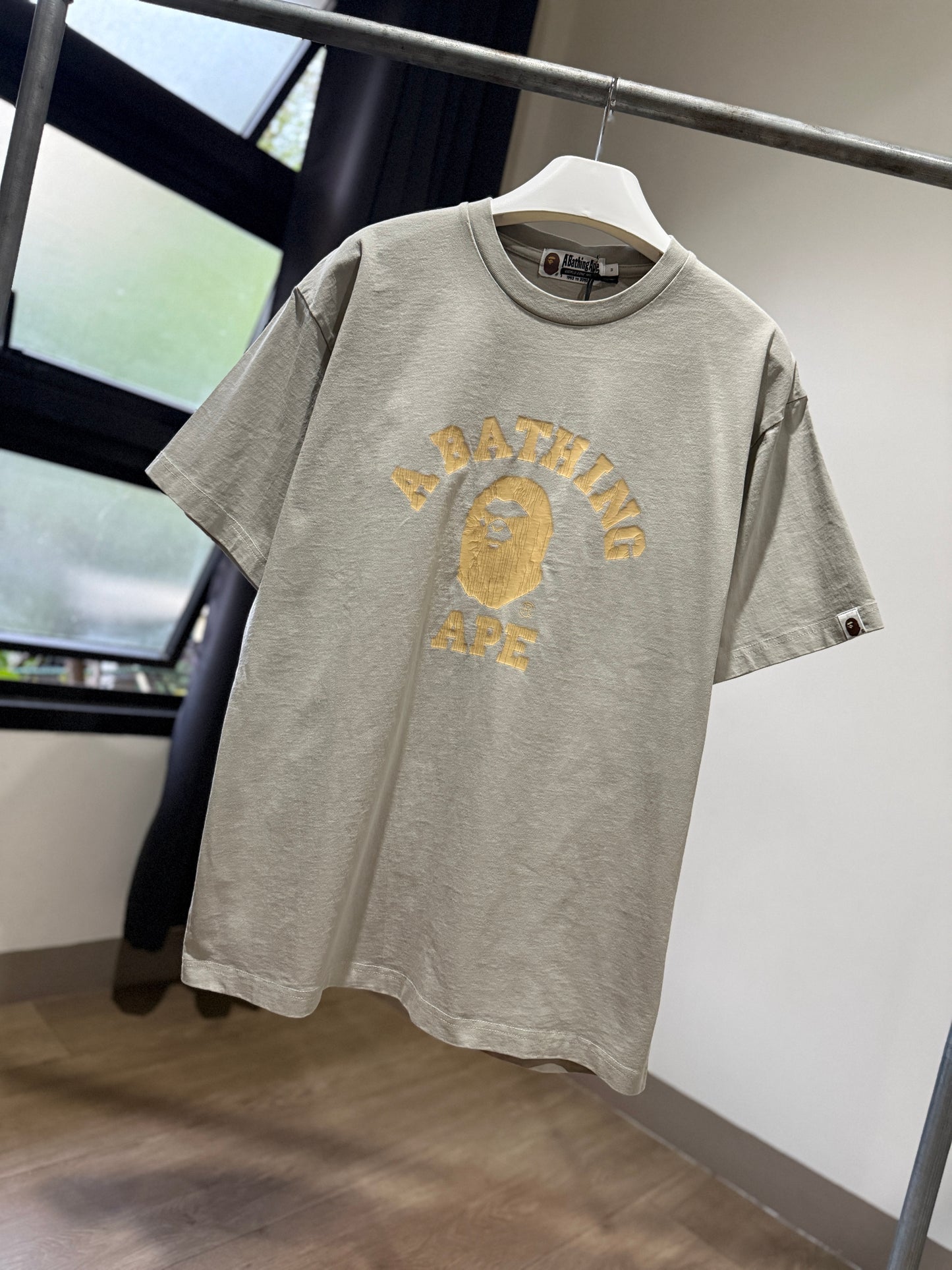 BAPE Overdye College Relaxed Fit Tee (Ivory)